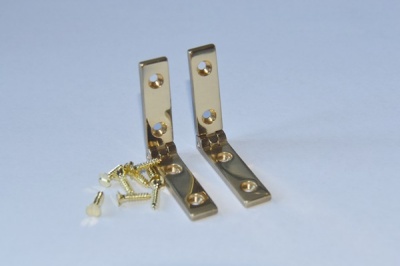 Solid Brass Strap Hinges with 95 Stop (pair)